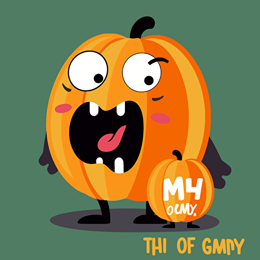 oh my gourd, vector flat, PNG, SVG, vector illustration