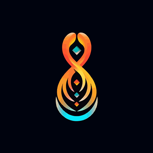 a mascot logo of a genetic strand, simple, vector