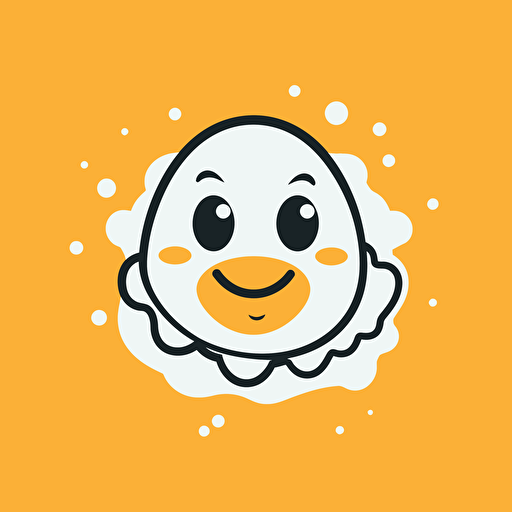 a logo for an kid's egg brand, simple, vector, pop art