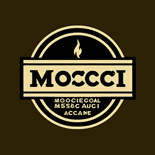 a moscot logo of a candle , simple , vector