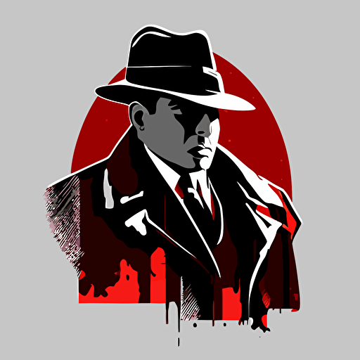 mafia guy, vector style, icon