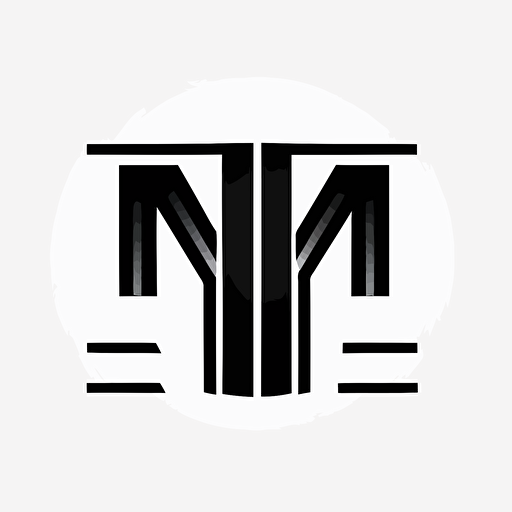 iconic logo, initials "I R M", minimalist, black vector on white background