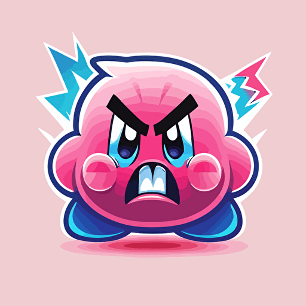 kirby angry logo vector