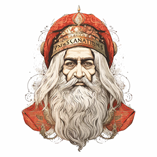 shahmaran illustration vector drawing white background