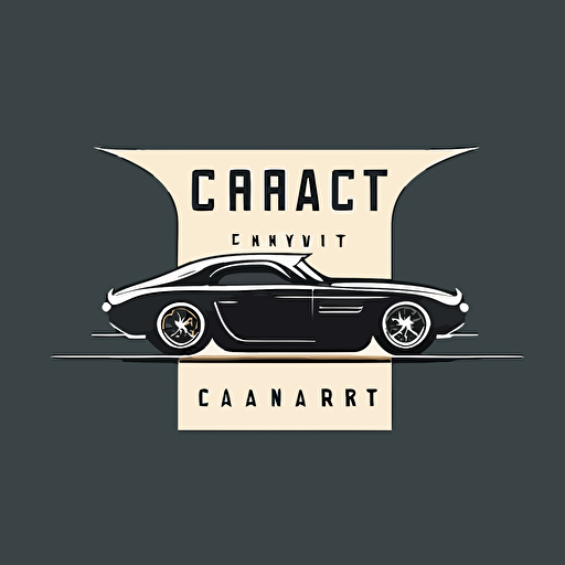 a cool modern and minimalistic car company logo, vector