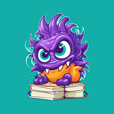bookie monster logo, bookkeeper, betting, vector, monster inc style