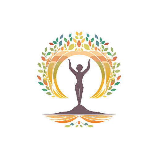 vector style logo for health wellbeing