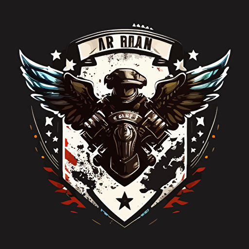 vector illustrated logo similar to usa airborn badge, army badge, heraldy, e-sport, clan