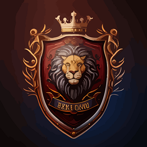 soccer shield of a king, vector art