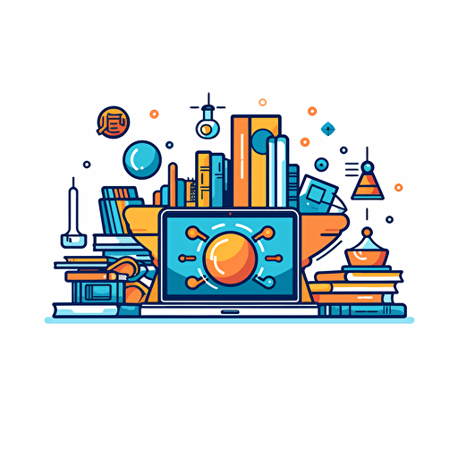 visualizing succesful online courses business in a symbol, powerful, minimalistic, catchy, impactful, vectors, v 5.1