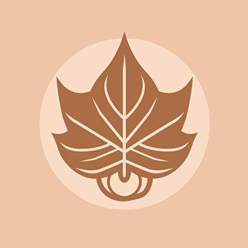 a logo for a brand called ReFashioned, leaf, inside cycle, minimal by Paul Rand vector, symobic