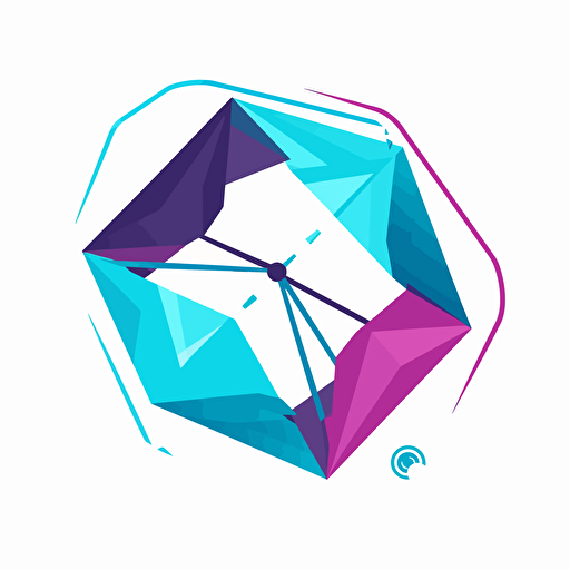 logo, vector, bright colors, purple, light blue. "Kite Stop"