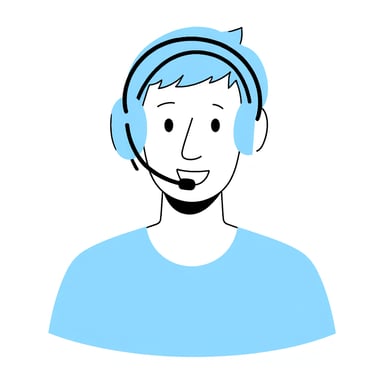 a customer support person 