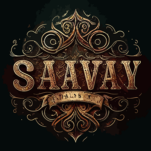 branded scarring textured font vector that says “Visual Savant”