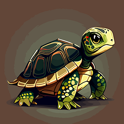 cartoon turtle vector style