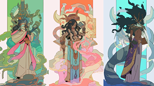 Subject: ancient Sumerian mythology Style: vector art