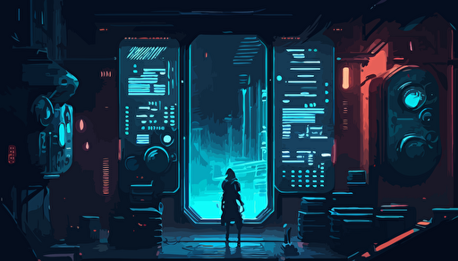 cyberpunk background, vector, GUI, simple