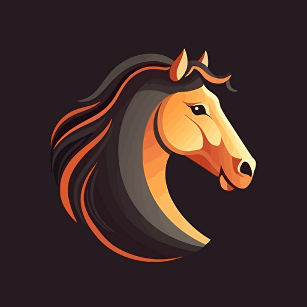 vector flat horse logo