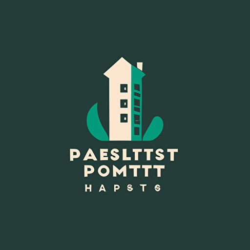 a fun logo for a property management company. minimalist. vector