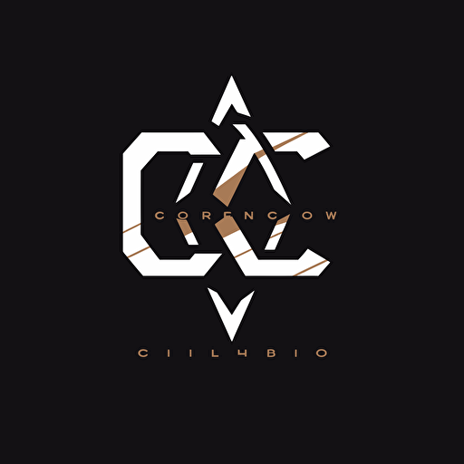 modern stylish trendy minimalistic vector logo of "CC"