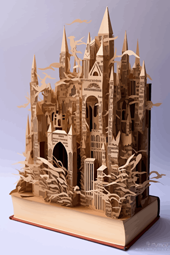 vector image, pdf, svg, thick strokes ::1 infinite library, intricate bookcovers ::1