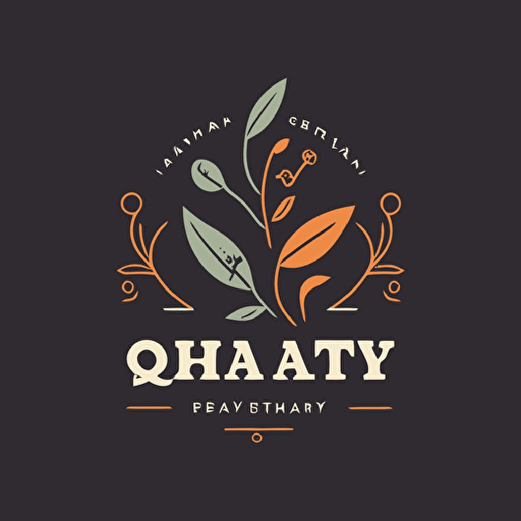 Logo for a herbal tea compagny, minimalist flat style, vector –q 2