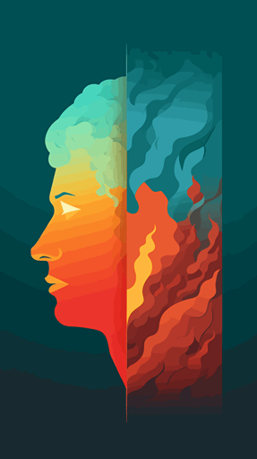 Create a ultra simplistic vector logo image that represents courage after struggling with trauma and ptsd in the style of Milton Glaser