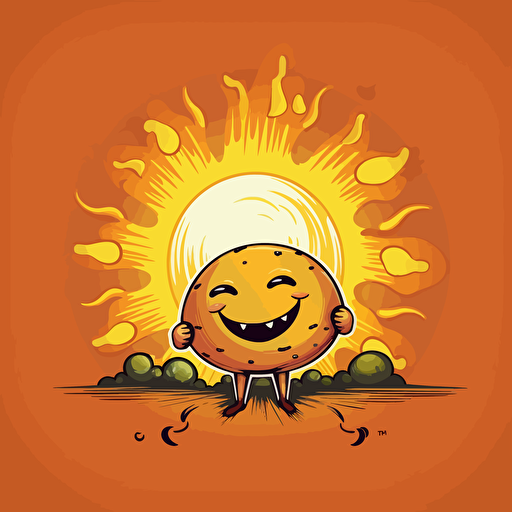 here comes te sun, vector, cartoon