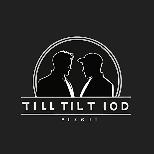 minimalist logo for a directing duo called TTJ , one color black, vector