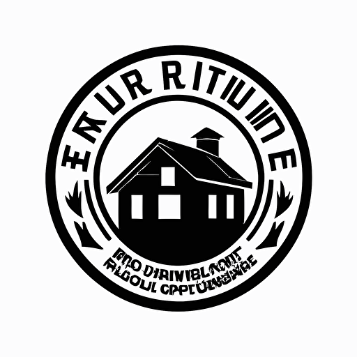 simple modern iconic logo of roofing construction black vector, on white background