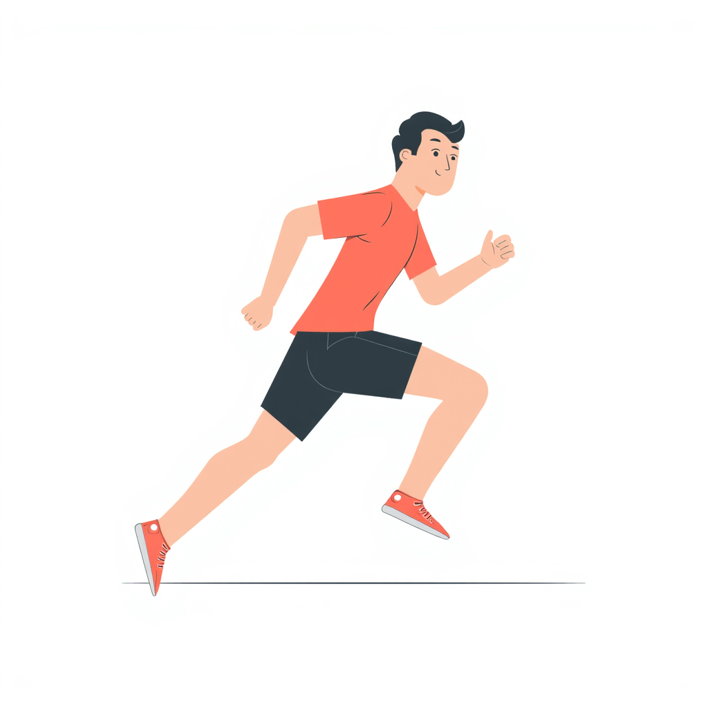 a runner running over an 