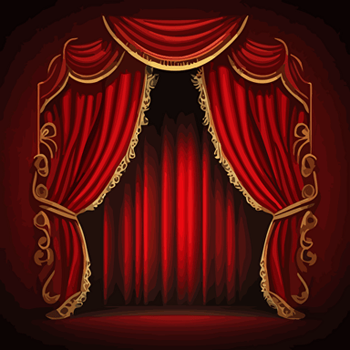 theater curtain vector