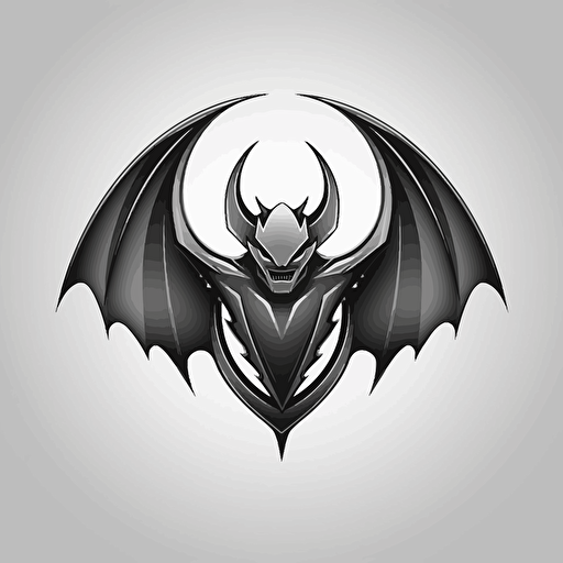 bat, professional corporate logo, greyscale, vector design