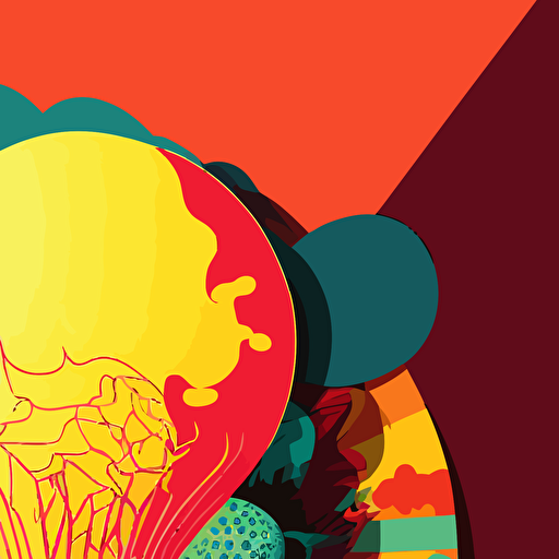 bright surrealist art vector