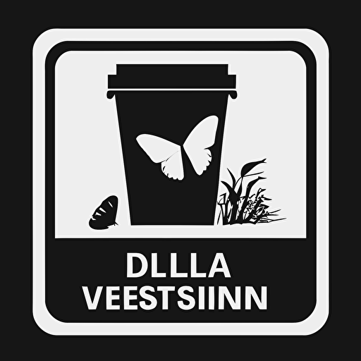 Use the provided dustbins to dispose of your waste and help us preserve the natural beauty of this area. Litter harms wildlife, pollutes waterways, and ruins the experience for others. Thank you for keeping our environment clean!, make a black and white sign, icon, vector, minimal.