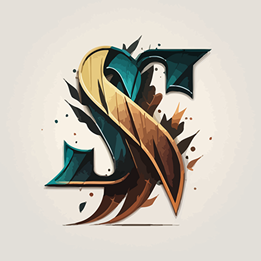 vector two color logo intertwining these three letters: S A I