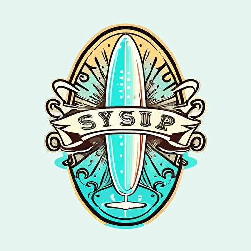 sup board vector style logo light colors