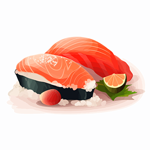 nigiri, vector art, white background
