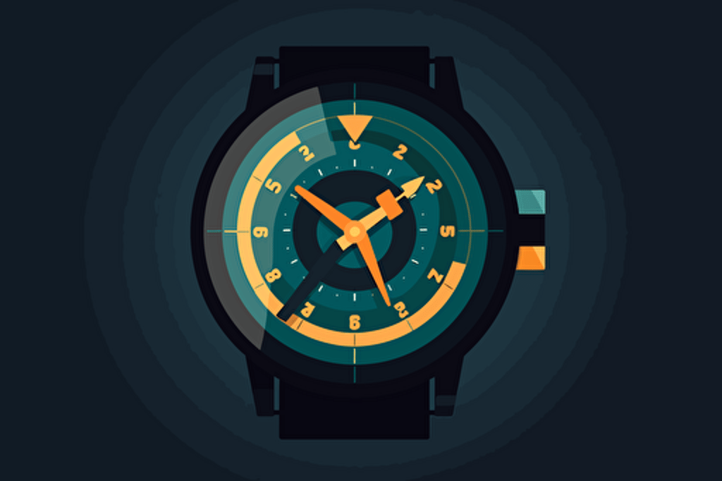 flat vector watch logo