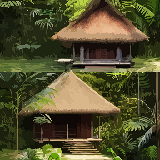 beautiful 3d renderings little house jungle balinese architecture som architect studio ghibli architectural photography 14 mm cinematic photography high resolution 4k cg architects vray