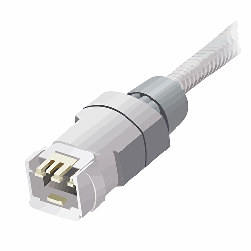 vector flat image of cat6 cable end, netowrking company log, white back ground