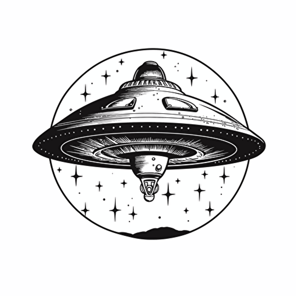 vector on white background UFO steal christian