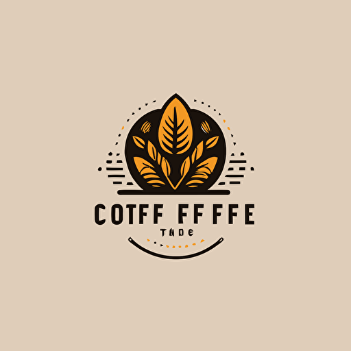 a logo for a coffee shop, minimalist, vector,2d,flat