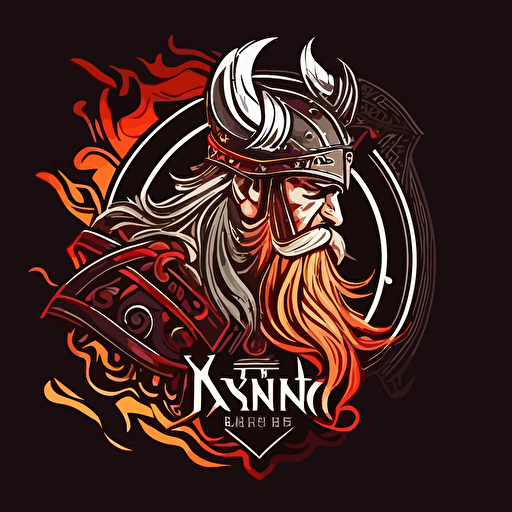 abstract logo viking vector