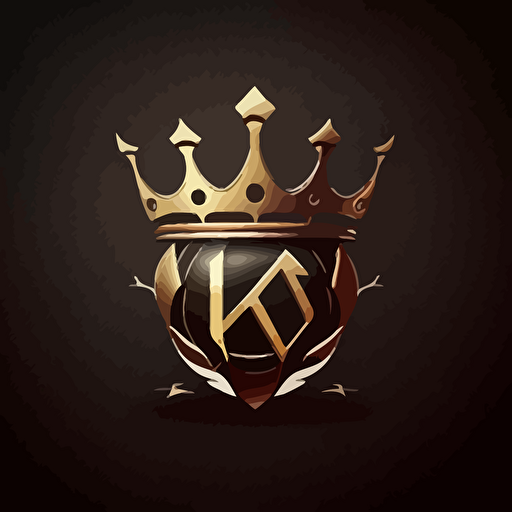 soccer logo with a crown, a soccer ball and the A letter concept art, vector art