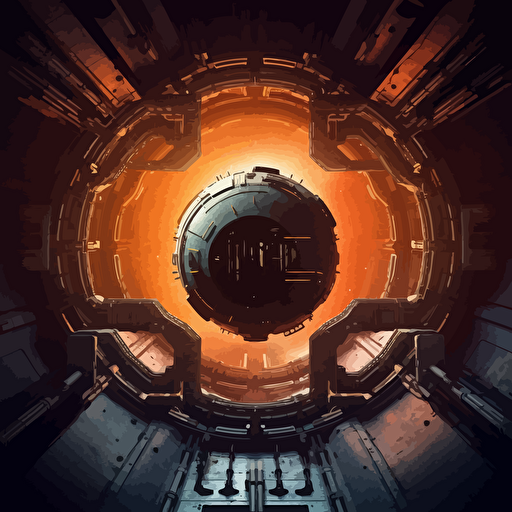 vector art of the word "love" being build in space, star wars style, simple colors, logo.