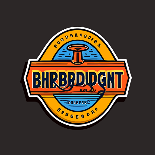 bridgeport simple logo, bright colors, vector