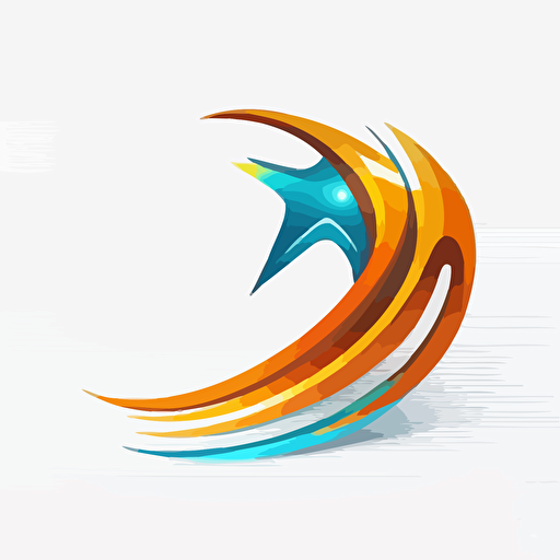 Letter C Swoosh Star Logo Template Illustration Design. Vector EPS 10.