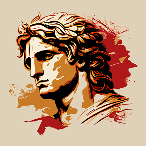 Alexander the Great in vector style