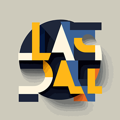 a minimal vector logotype, low details, 3 colors, art by Paula Scher